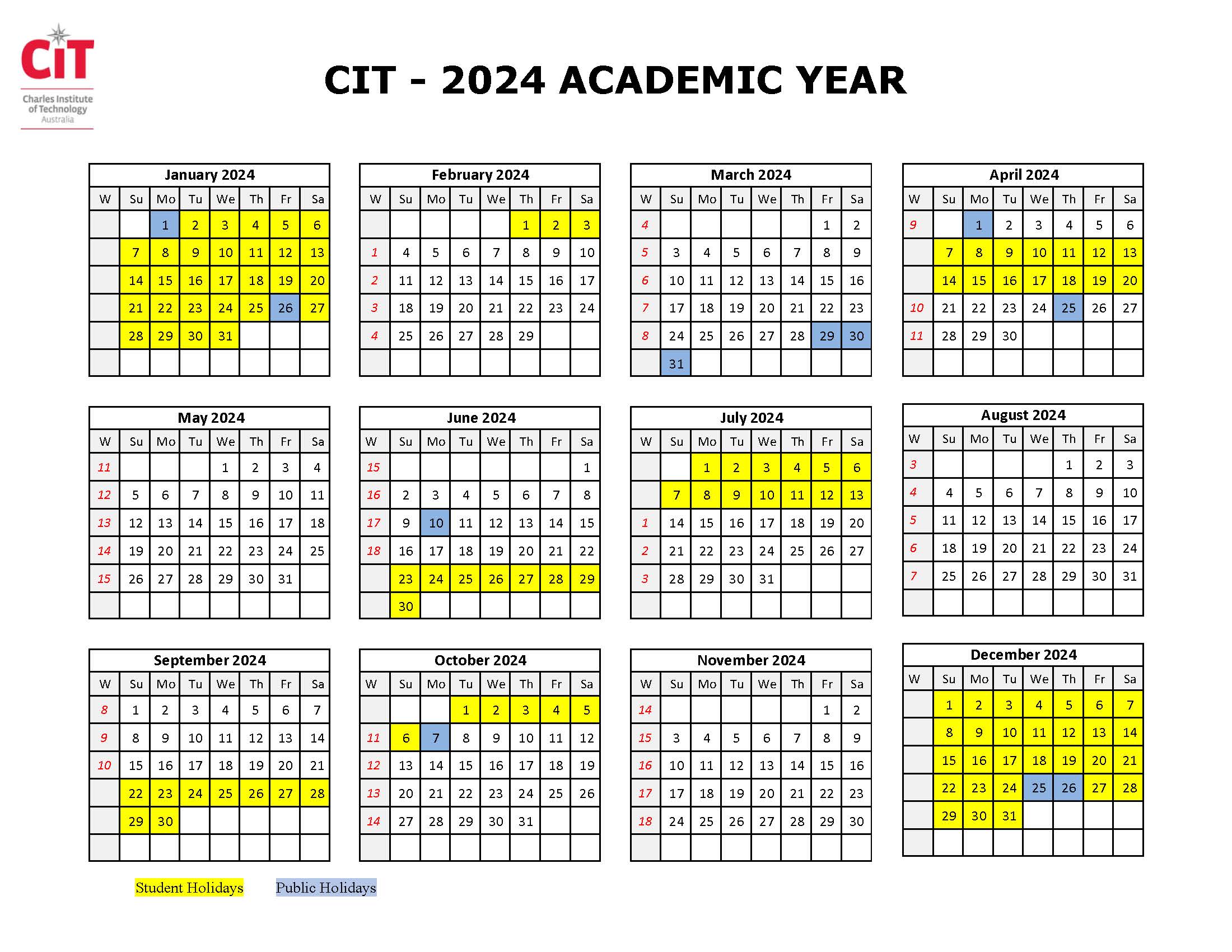 Timetable CIT